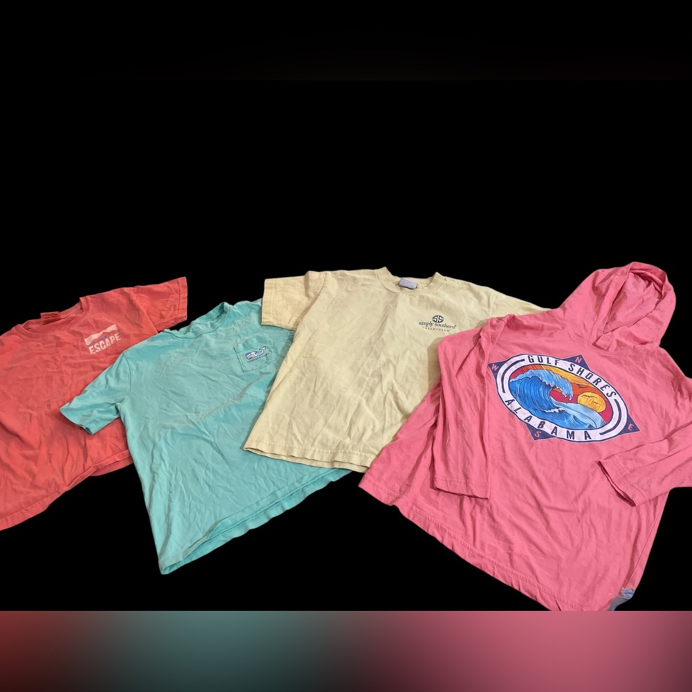Youth tee lot simply southern vineyard vines hoodie long sleeve tee M pastel